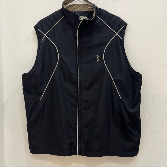 PGA Tour Other - PGA Tour Zip Up Golf Vest Men's Sleeveless Black 100% Polyester L